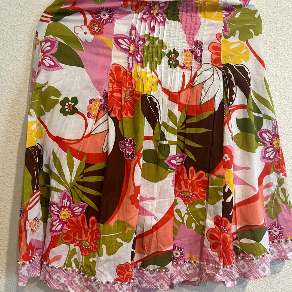 HAVEN BLEU Beaded Summer Coastal Skirt‎
